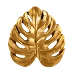 Cínová úchytka na zásuvku v zlatej farbe Sass & Belle Cheese Plant Leaf