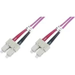 Optické vlákno kabel Digitus DK-2522-05-4 [1x zástrčka SC - 1x zástrčka SC], 5.00 m, fialová