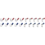 Sada fastonů, 6,3 mm, 0,25 - 2,5 mm², modrá/červená, 20 ks