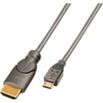 HDMI kabel LINDY [1x micro USB 2.0 zástrčka B - 1x HDMI zástrčka] šedá 2.00 m