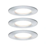 Vestavné svítidlo do koupelny - LED Paulmann Nova 93498, 19.5 W, sada 3 ks, hliník