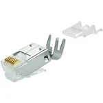 Konektor RJ45 Telegärtner J00026A0165, zástrčka rovná, AWG AWG27/1-24/1), stříbrná