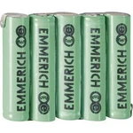 Akupack Ni-MH 5 AAA pájecí špička ve tvaru Z Emmerich 255054, 800 mAh, 6 V, pájecí kontakty