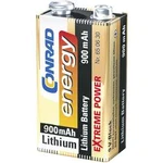 Lithiová baterie Conrad Energy Extreme Power 9V, 900 mAh