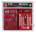 56 Piece Deluxe Hobby Knife Set (Skill 3) for Model Kits by AMT