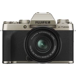 Digitálny fotoaparát Fujifilm X-T200 + XC15-45 čierny/zlatý súprava digitálneho bezzrkadlového fotoaparátu a objektívu • 24,2 Mpx snímač CMOS • objekt