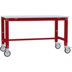 Manuflex AU7301.3003 Špeciálny mobilný pracovný stôl UNIVERSAL s melamínovou doskou, š xhxv = 1000 x 600 x 752-972 mm  F