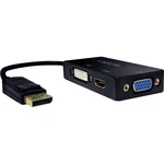 LogiLink CV0109  adaptér [1x zástrčka DisplayPort - 1x DVI zásuvka 24+1-pólová, HDMI zásuvka, VGA zásuvka] čierna