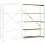 Manuflex RP1136.6011 prístavný modul regálu oddelenia  (š x v x h) 960 x 1900 x 300 mm    drevená podlaha