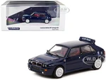 Lancia Delta HF Integrale "Club Italia" Dark Blue with Red Interior "Road64" Series 1/64 Diecast Model Car by Tarmac Works