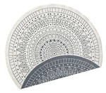 Kusový koberec Twin-Wendeteppiche 103143 creme grau-200x200 (průměr) kruh