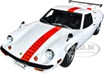 Lotus Europa Special White with Red Stripe and Graphics "The Circuit Wolf" 1/18 Model Car by Autoart