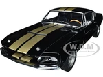 1967 Shelby GT500 Black with Gold Stripes 1/18 Diecast Model Car by Solido