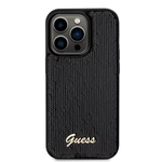 Zadní kryt Guess Sequin Script Logo pro Apple iPhone 14 Pro, černá