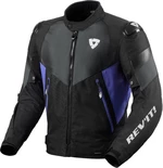 Rev'it! Jacket Control H2O Black/Blue XL Blouson de cuir