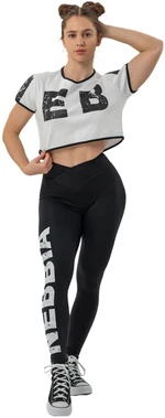 Nebbia Oversized Crop Top Game On White XS Fitness koszulka
