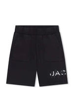 Detské bavlnené šortky Marc Jacobs čierna farba