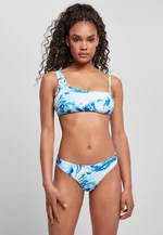 Women's Asymmetrical Ocean White Bikini Tank Top