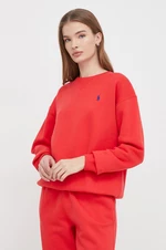 Mikina Polo Ralph Lauren dámská, červená barva, hladká, 211943006