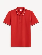 Červené pánske basic polo tričko Celio Decolrayeb