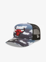 New Era Chicago Bulls Cloud All Over Print A-Frame Trucker Kšiltovka Černá