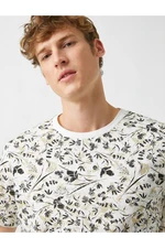 Koton Slim Fit Floral Print T-Shirt