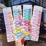 10PCS/Set New Girls Cute Cartoon Flower Unicorn Hairpins Kids Sweet Hair Clips Barrettes Hair Ornament Fashion Hair Accessories