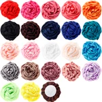 (10pcs/lot) 3" Artificial Rose Flowers For Girl Hair Accessories Soft Fabric Rose Hair Flowers For DIY Baby Headwear