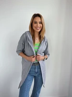 Light grey blazer with hood