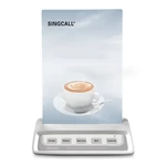 SINGCALL Calling System Waiter Call Button, White Call Pager with 5 Keys Entertainment Places Buttons APE150