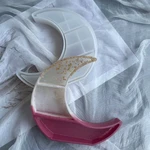 Moon Receive a Case Tray Silicone Mold Modelling Epoxy Resin DIY Tray Table Decoration Receive a Case Accessories Silicone Mold