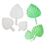 Cattail Palm Fan Leaf Shape Silicone Mold Fondant Chocolate Cupcake Decorating Baking Tools Kitchen Supplies Clay Gumpaste Mould