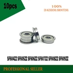 10pcs SF604ZZ SF605ZZ SF606ZZ SF607ZZ SF608ZZ SF609ZZ 440 stainless steel ball bearing flange ball bearing