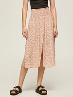 Cream Women's Flowered Skirt Pepe Jeans - Women