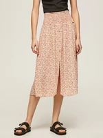 Creamy women's floral skirt Pepe Jeans