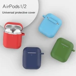 Silicone Earphone Cases For Apple Airpods 1/2 Protective Bluetooth Wireless Earphone Cover For Apple Air Pods Box With Buckle