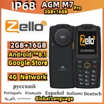 BigGift Global Language Rugged Phone AGM M7 2G+16G Zello PTT Android Phone Waterproof Touch Screen Mobile Phone 2500mAh Feature