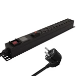 Universal socket PDU 3500W high-power 6 output Power Strip Network Cabinet Aluminum Alloy Break Switch 2m Extension Cord