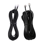 2Pcs RJ11 6P4C Telephone Cable Cord ADSL Modem - 5 Meters & 10 Meters