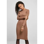 Women's ribbed dress URBAN CLASSICS - brown