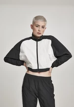 Women's short raglan wrinkled jacket Batwing blk/wht