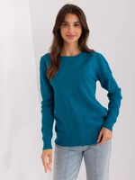 Classic navy sweater with long sleeves