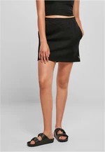 Women's organic terry mini skirt black