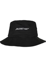 Lettered Bucket Hat černý