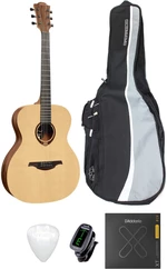 LAG T70A SET 2 Natural Satin Guitarra Jumbo