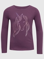 GAP Kids T-shirt with unicorn - Girls