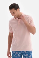 Dagi Light Pink Pique Polo Neck T-Shirt