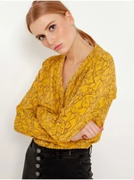 Mustard Women's Patterned Blouse CAMAIEU - Women