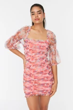 Trendyol Multi-colored Detailed Evening Dress