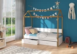 Dětská postel Othelo větší, dub / bílá + matrace ZDARMA